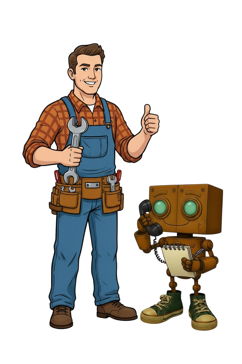 Handyman WhatsApp bot illustration